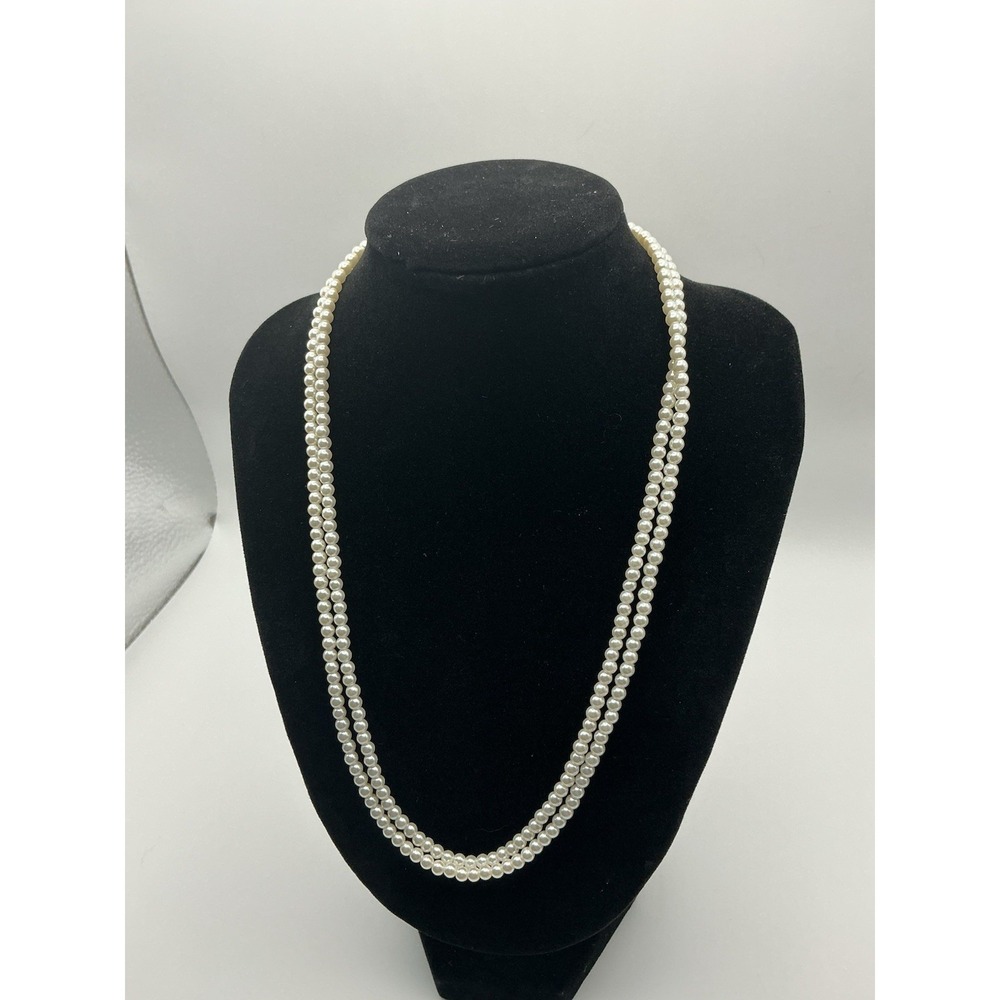 Freida Rothman Vault 34" Freshwater Pearl Double Strand Necklace NWOT